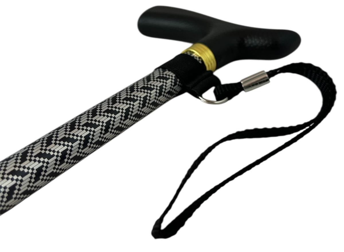 Vikbar käpp Svart&Silver - www.gulare.com