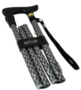 Vikbar käpp Svart&Silver - www.gulare.com