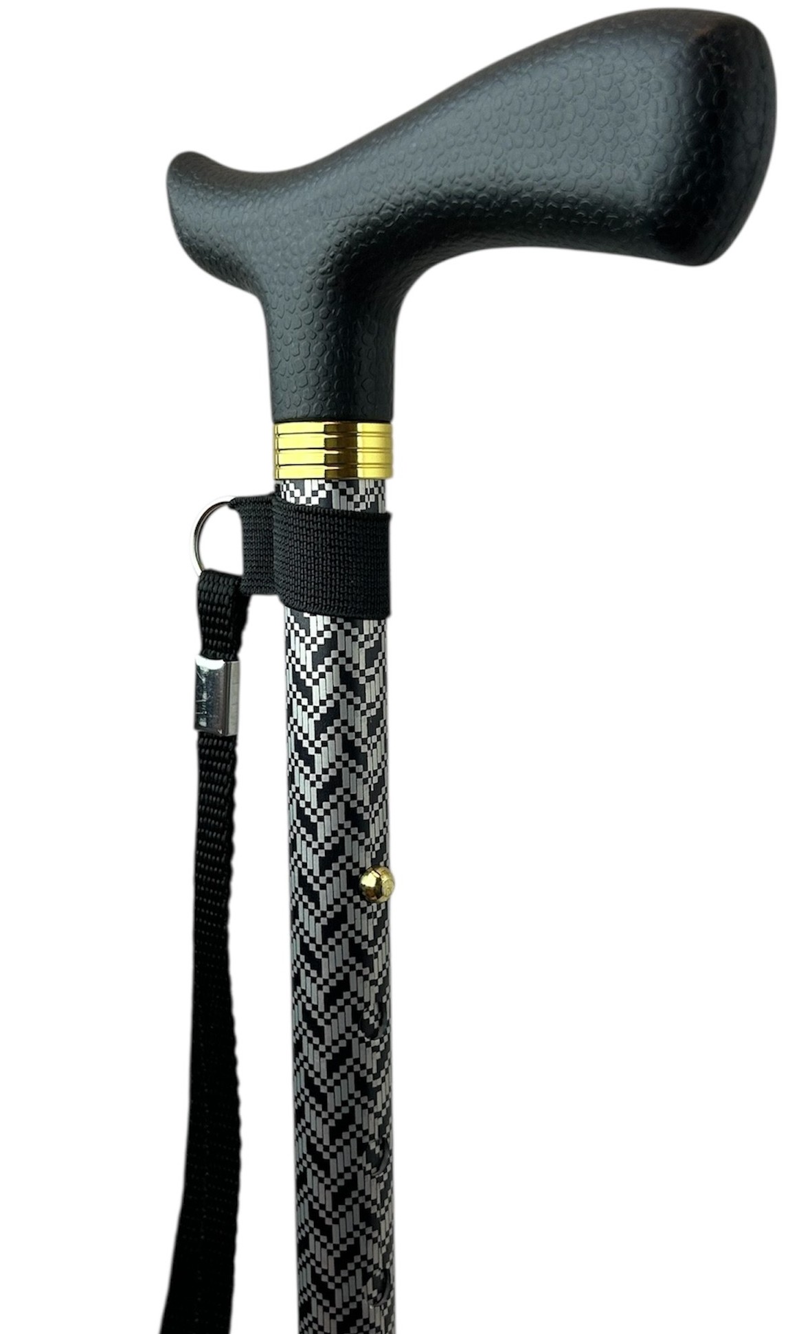 Vikbar käpp Svart&Silver - www.gulare.com